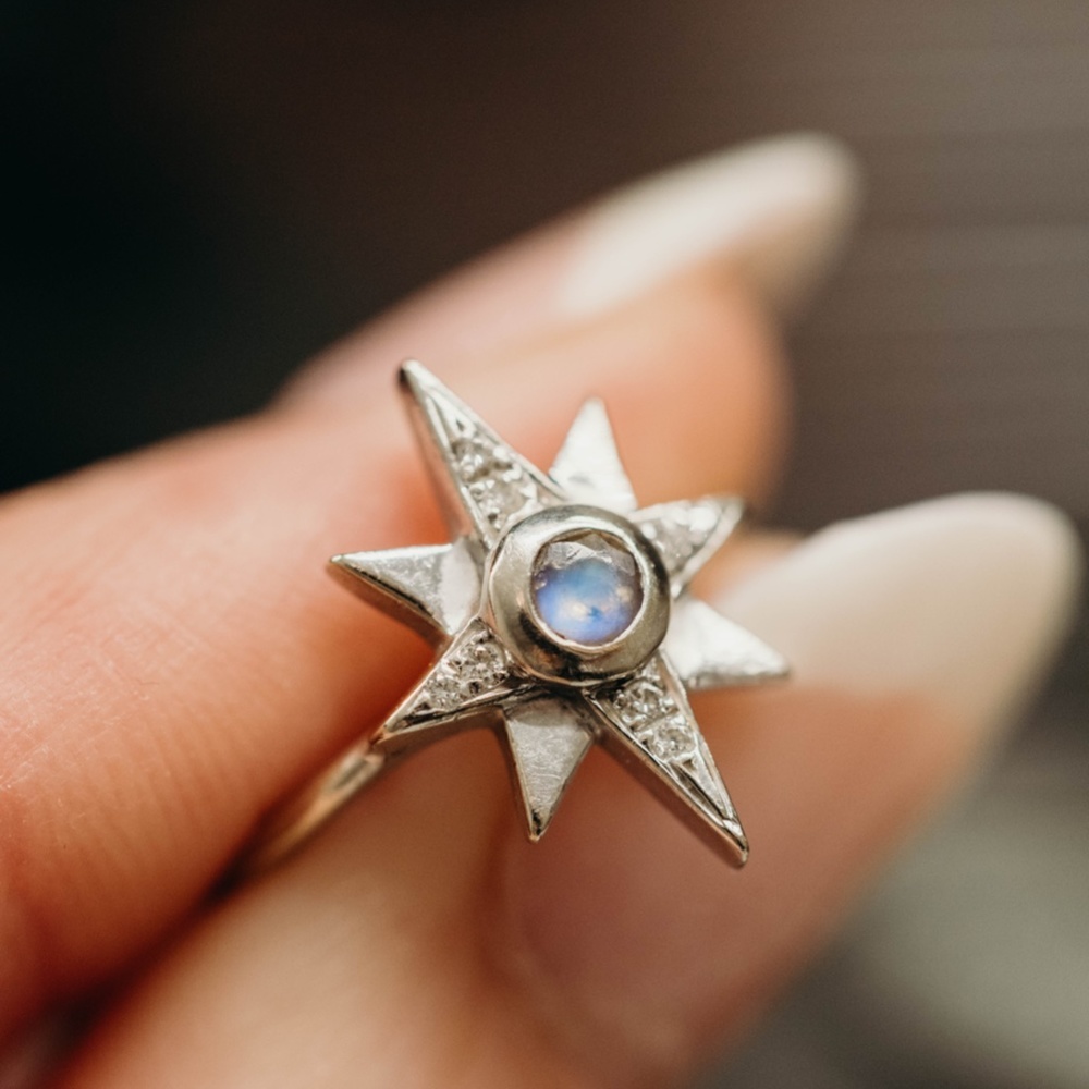 Logan Hollowell North Star Moonstone Ring